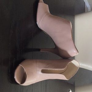 Nude Nine West Booties
